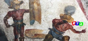 pompei-AFFRESCO-GLADIATORI-COMBATTENTI-rtalive-franceschini