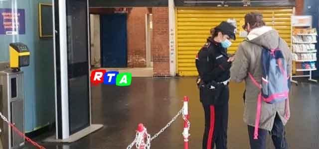 controlli-green-pass-Carabinieri-stazione-ferroviaria-RTAlive