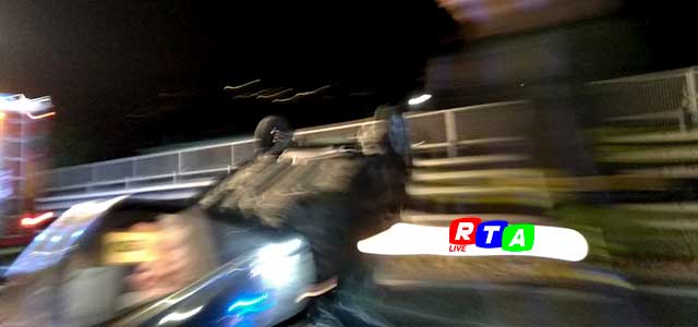 incidente-auto-capovolta-tangenziale-salerno-RTAlive