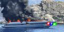 Isola-de-Li-Galli-barca-in-fiamme-mare-RTAlive