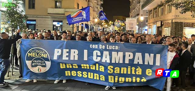 fratelli-d'italia-mala-sanità-manifestaione-contro-de-luca-RTAlive