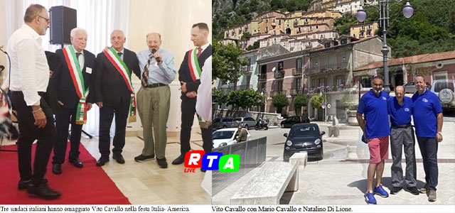 amici-sindaci-Vito-Cavalloal-suo-arrivo-con-i-parenti-italoamericani-a-Colliano-RTAlive