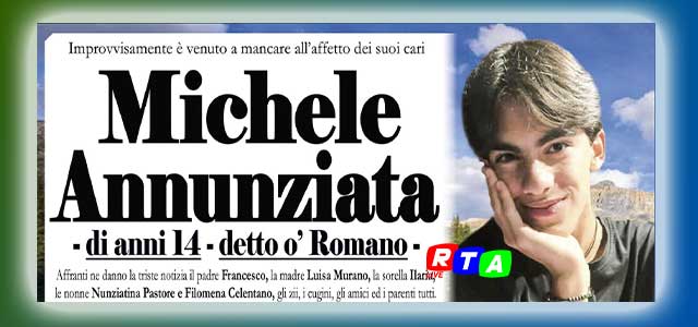 Sarno domani i funerali del 14enne morto nonostante le cure