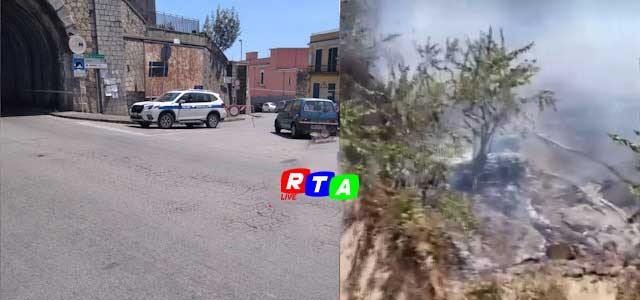 strade-chiuse-salerno-incendio-collina-alberi-rtalive