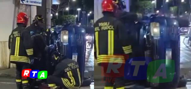 alt=nocera inferiore incidente auto cappottata via barbarulo RTAlive