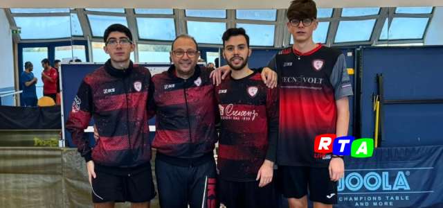 alt=Tennis tavolo Nocera torna al successo in B2: Bari sconfitto 5-2, agganciato il secondo posto in classifica