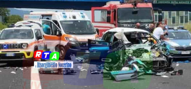 alt=Nocera, migliorano le condizioni del ferito nell’incidente sull’A1 a Caianello. Sempre gravi madre e figlio di 3 anni