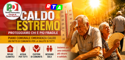 alt=Caldo estremo, il Pd propone un Piano Emergenza RTAlive