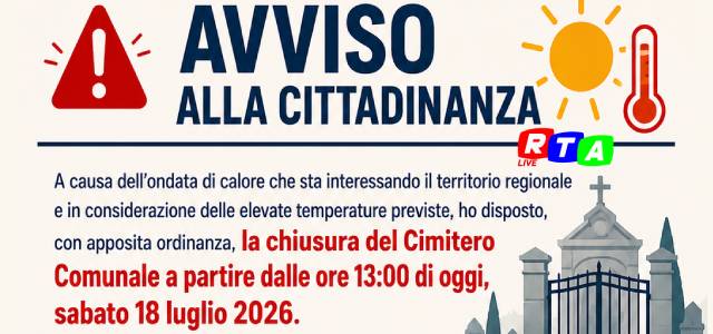 alt=AVVISO CHIUSURA CIMITERO ORE POMERIDIANE