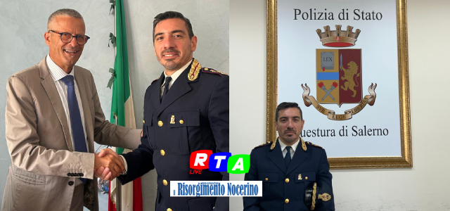 alt=Nocera Inferiore, il vice questore Carlo Casaburi alla guida del Commissariato di Polizia