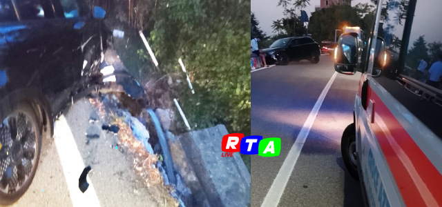 alt=Incidente tra Cava e Vietri, auto finisce fuori strada per evitare una moto