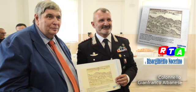 alt=Il colonnello Gianfranco Albanese saluta l’Agro nocerino per assumere un comando superiore dell’Arma