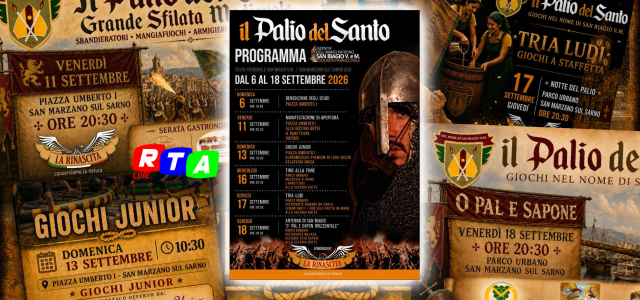 alt=San Marzano sul Sarno, torna il Palio del Santo: storia, sfide e tradizione